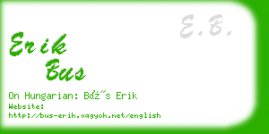 erik bus business card